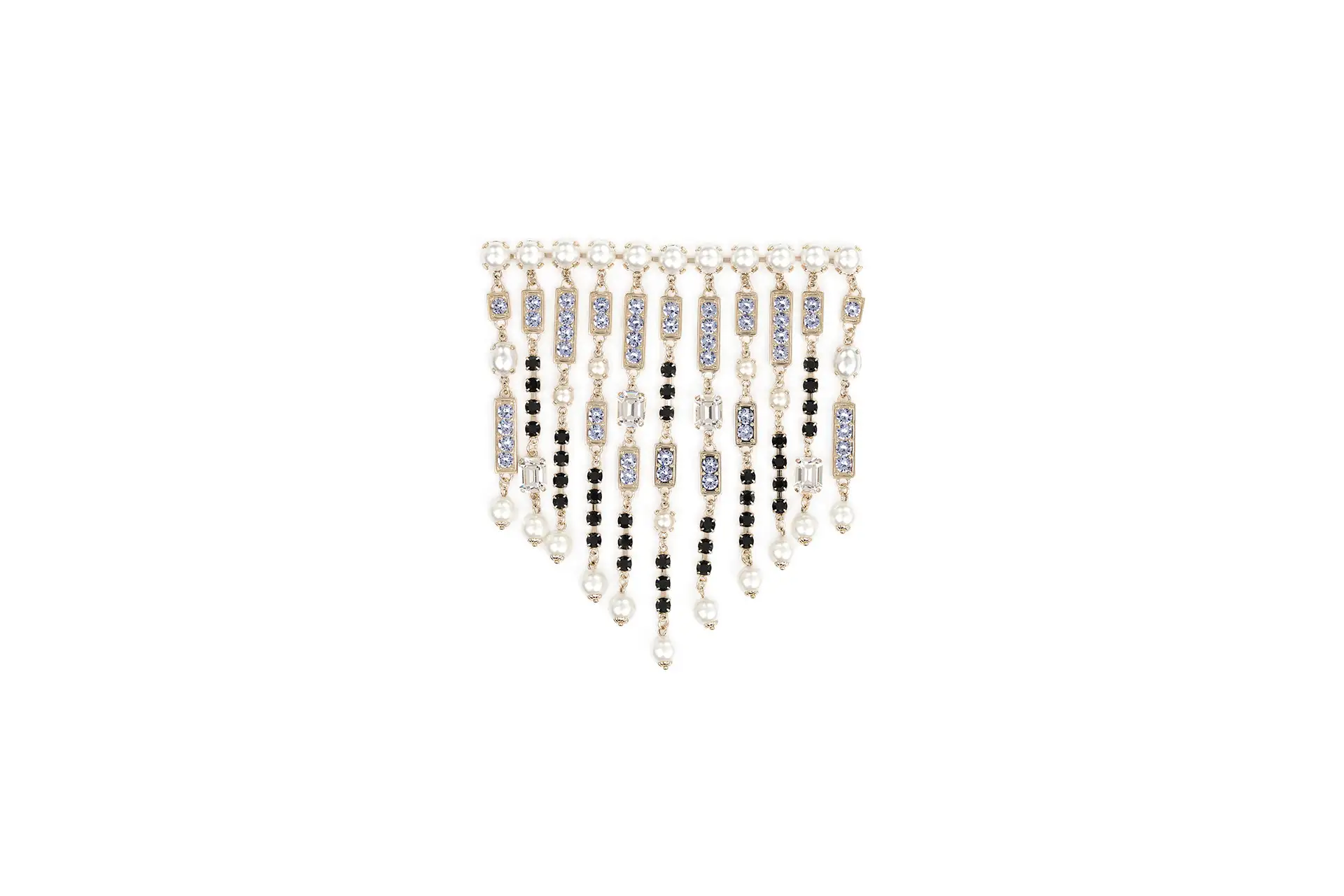 Jewel accessory with rhinestones and pearls