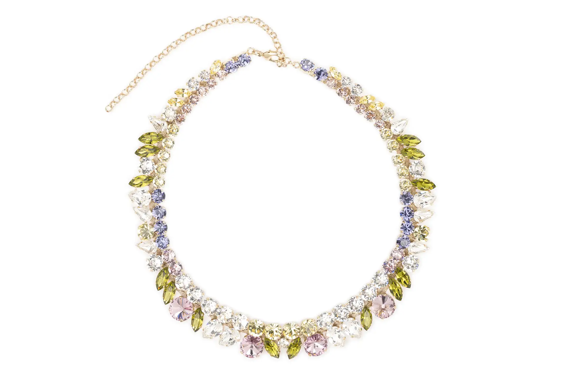 Necklace with rhinestones