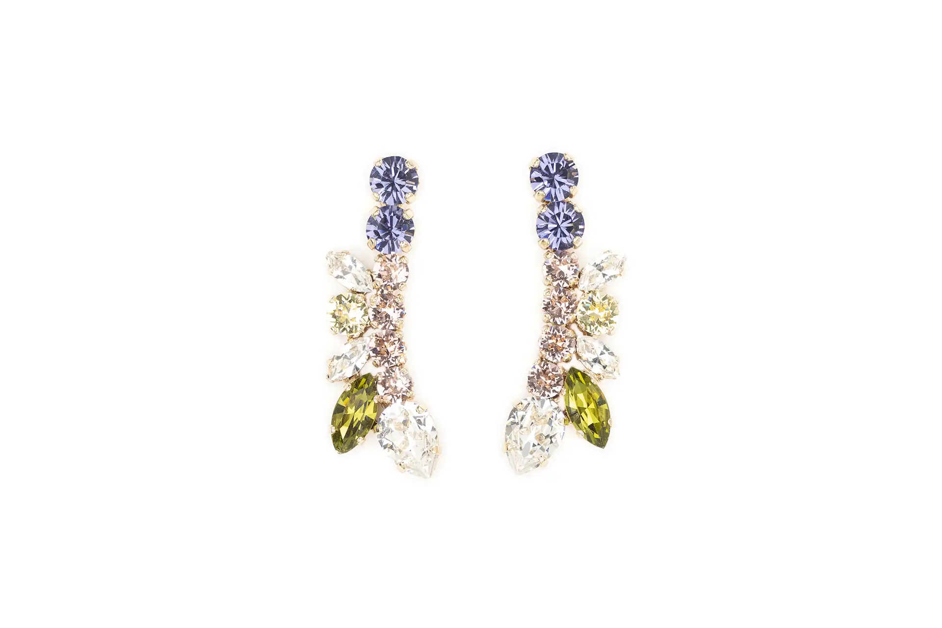 Earrings with rhinestones