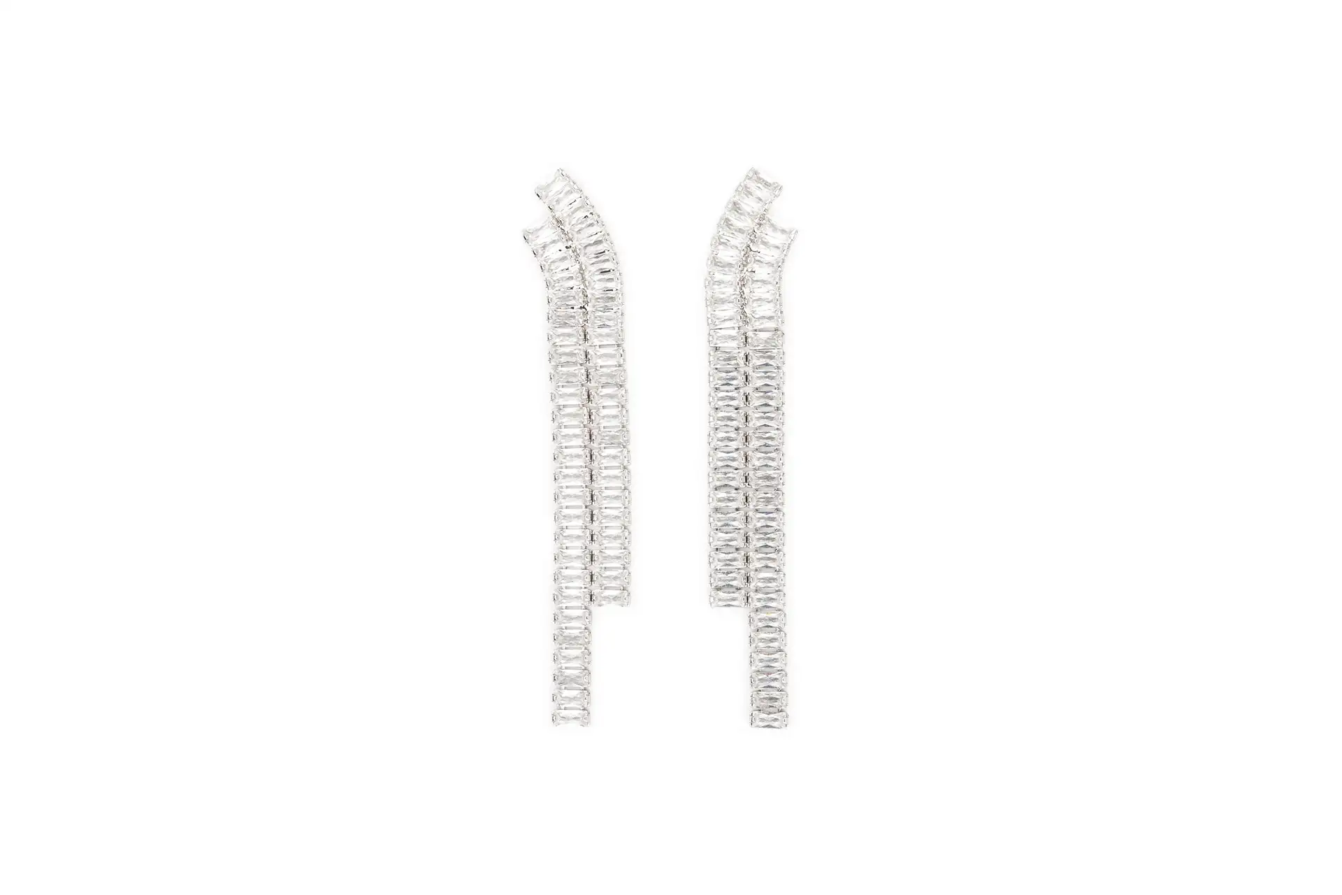 Earrings with rhinestones