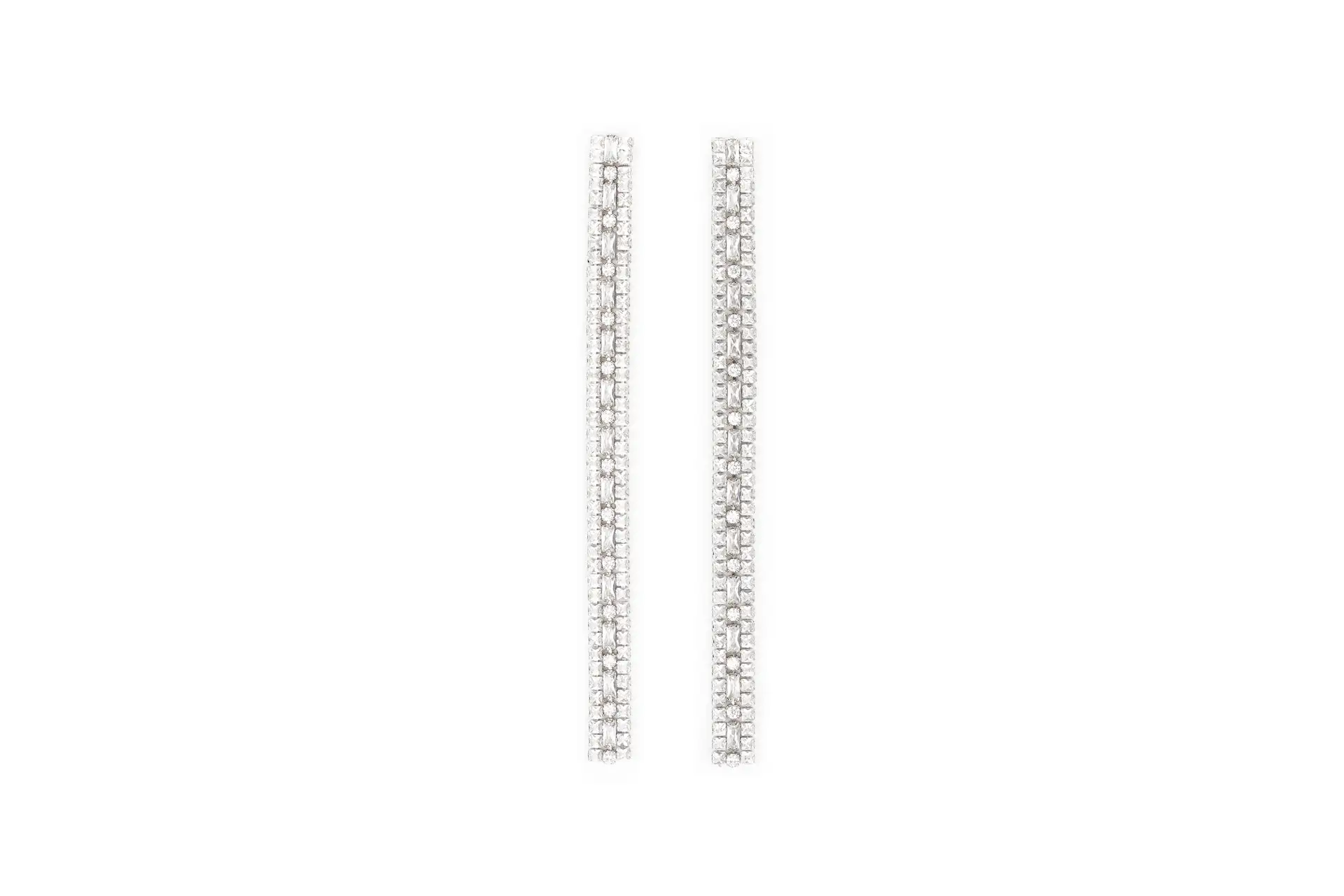 Earrings with rhinestones
