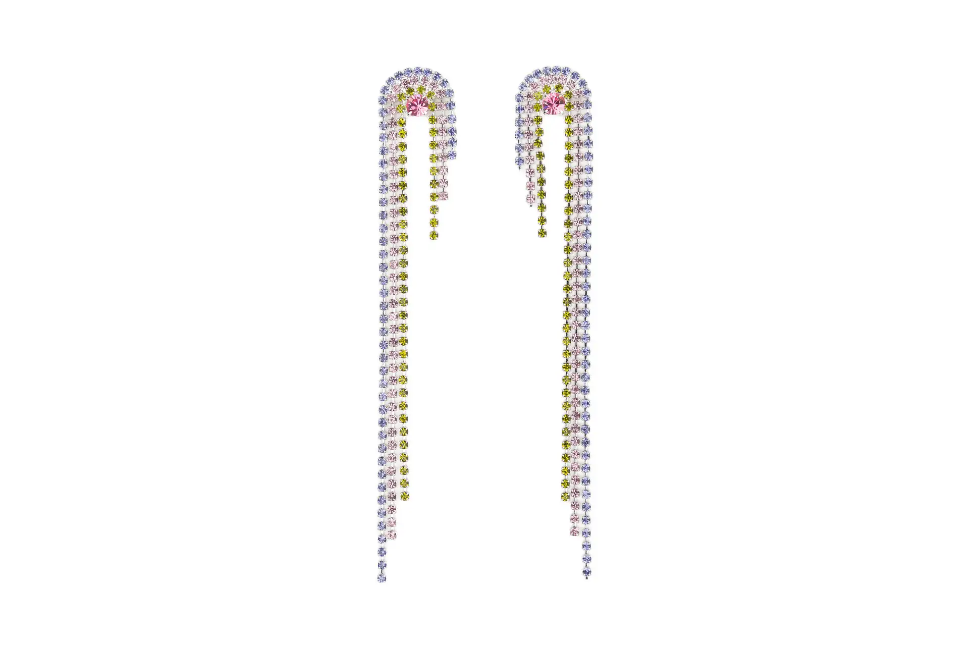 Earrings with rhinestones