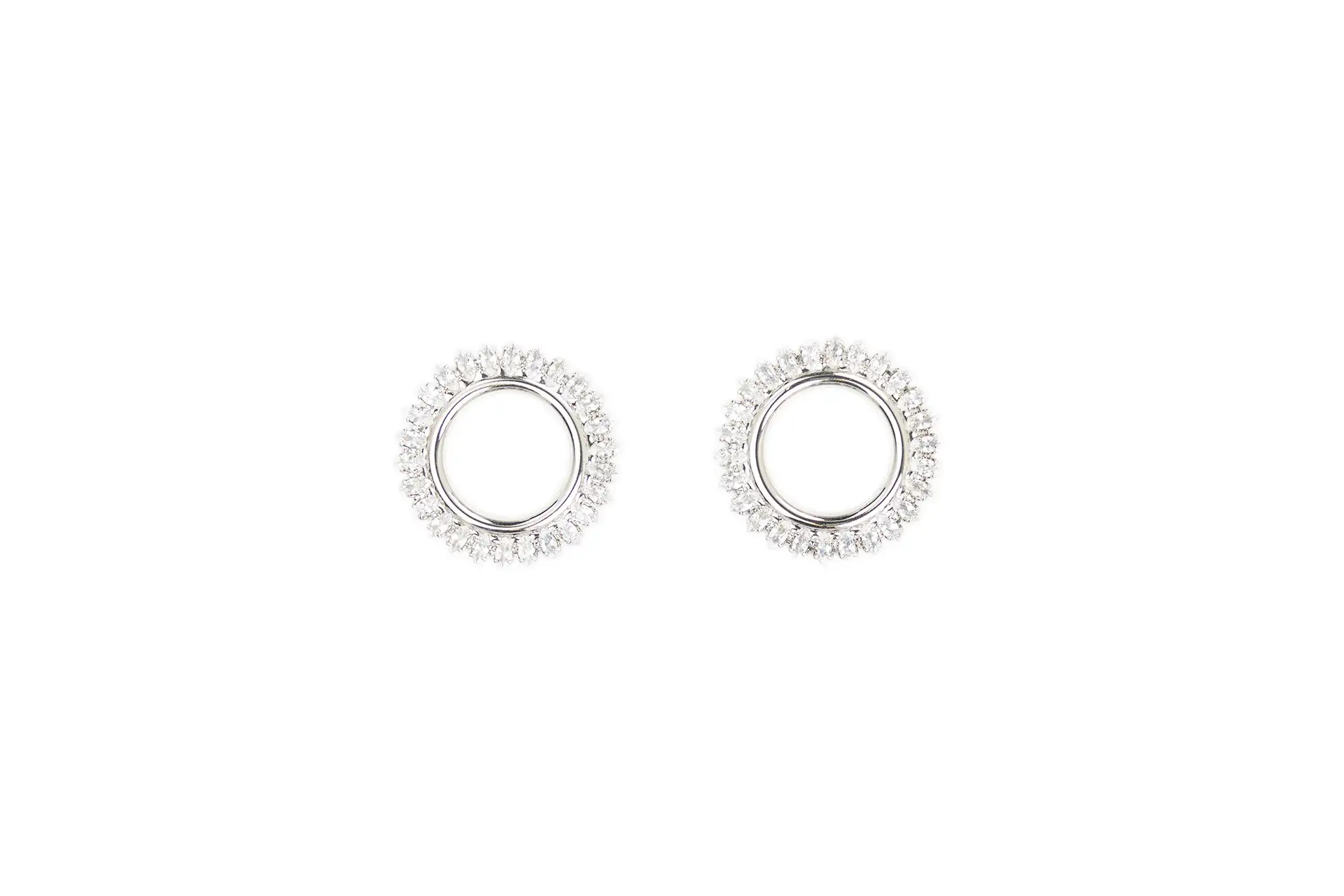 Earrings with rhinestones