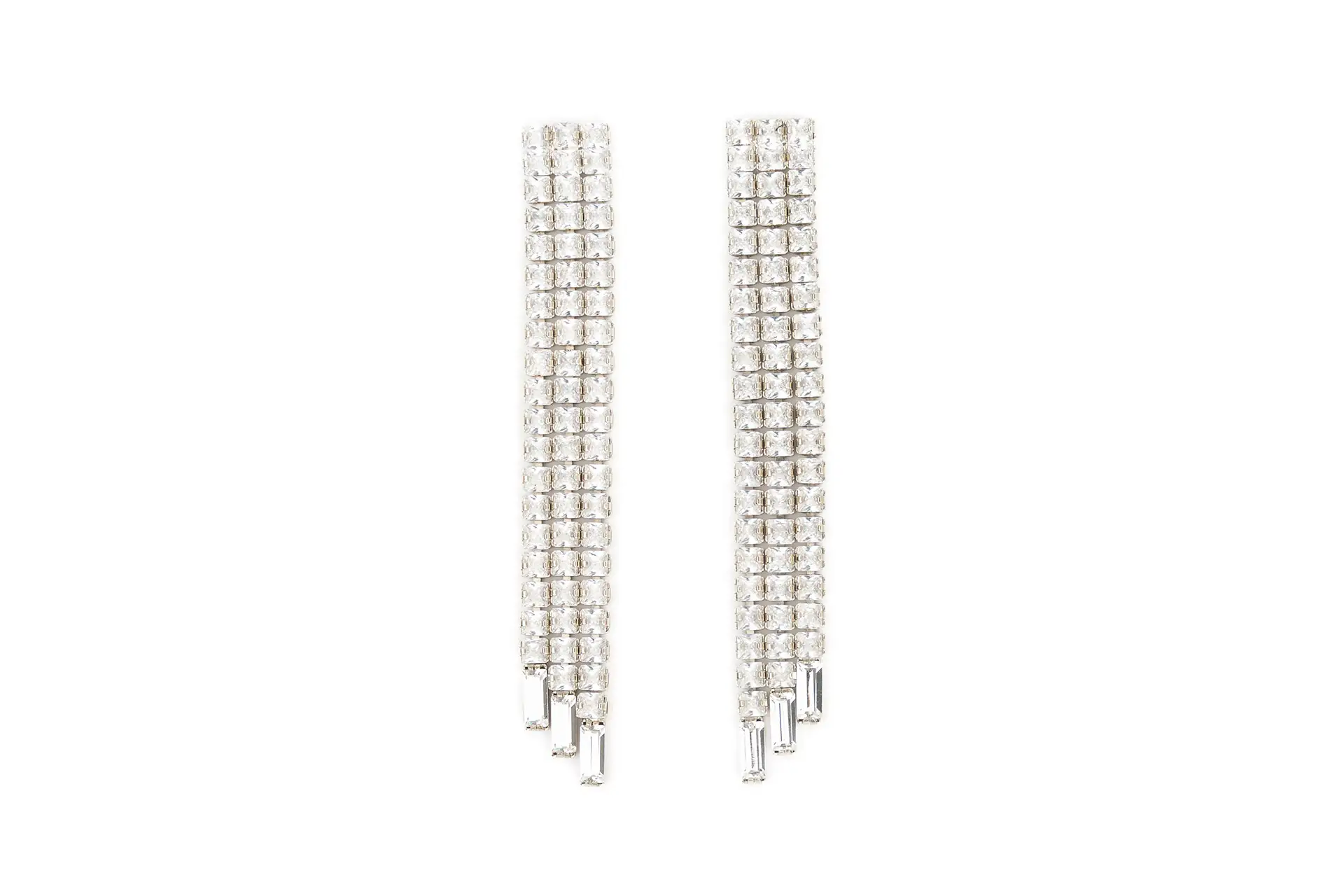 Earrings with rhinestones