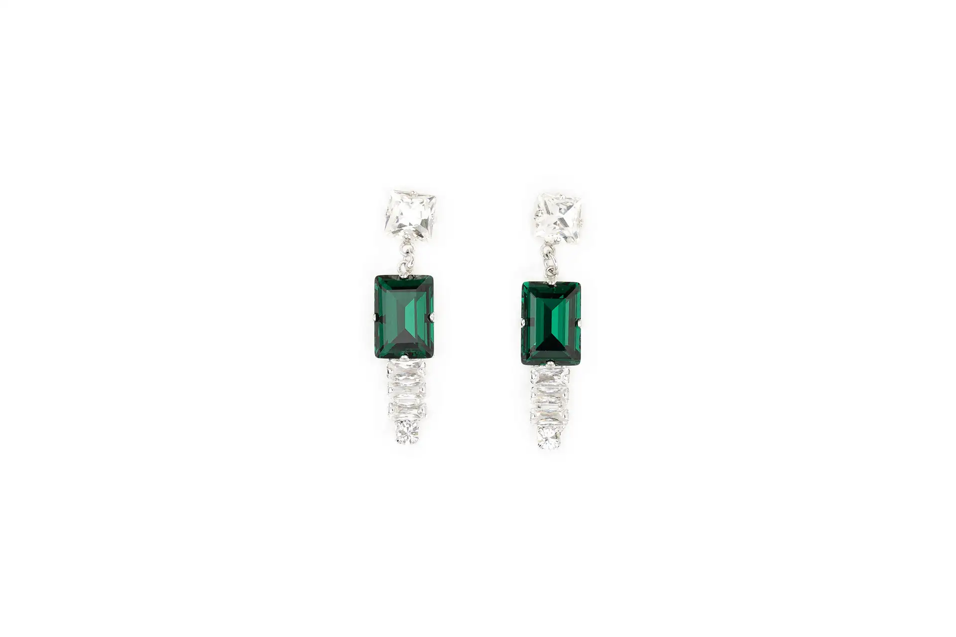 Earrings with rhinestones