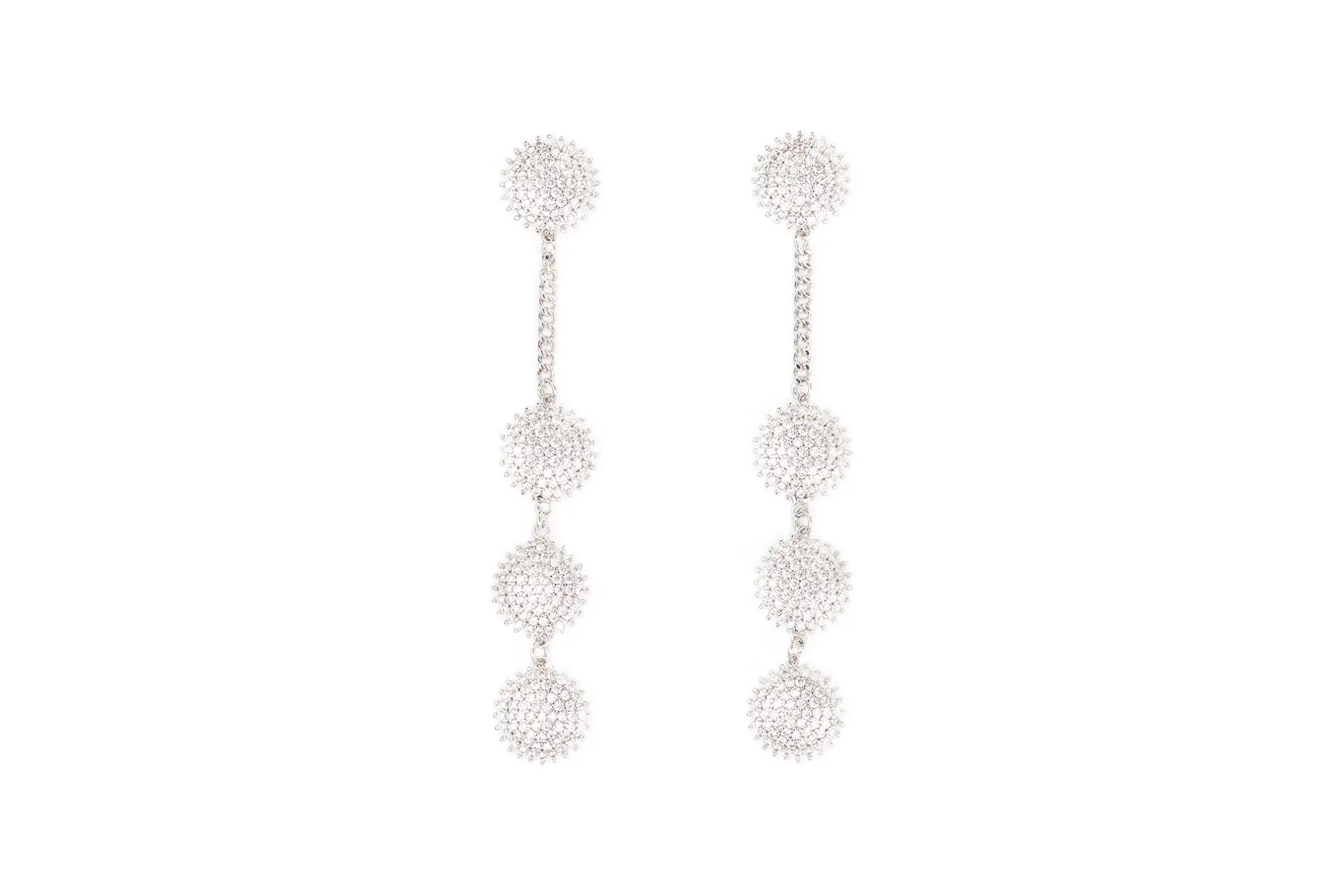 Earrings with rhinestones