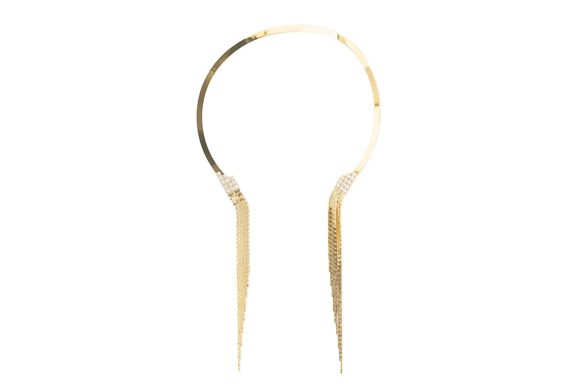 Necklace with rhinestones