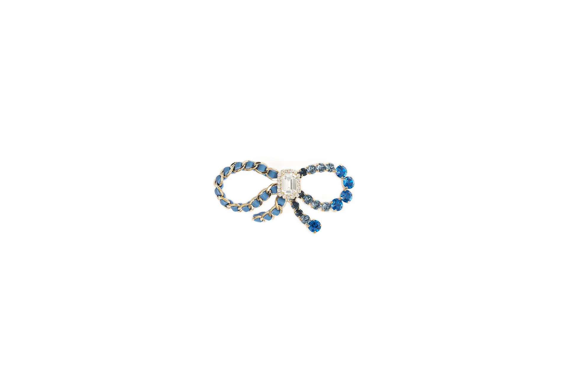 Decorative bow with rhinestones