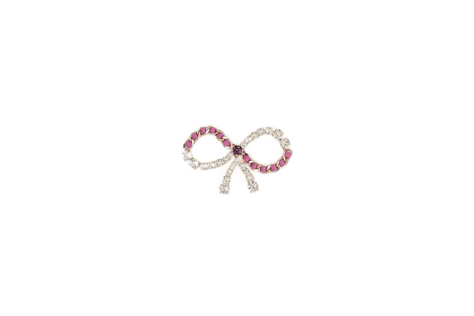 Decorative bow with rhinestones
