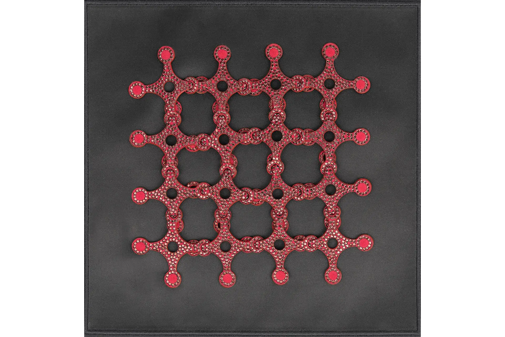 Laser cutting, braiding and application of thermal adhesive rhinestones