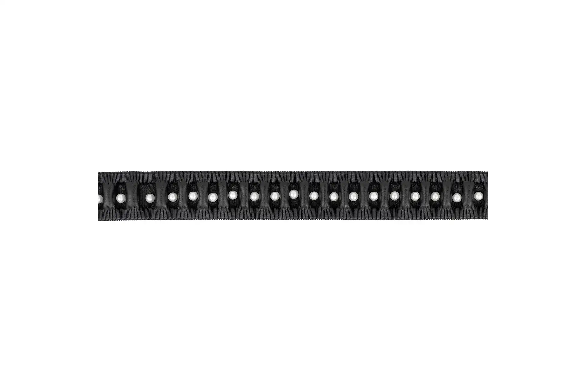 Decorative elastic with pearls
