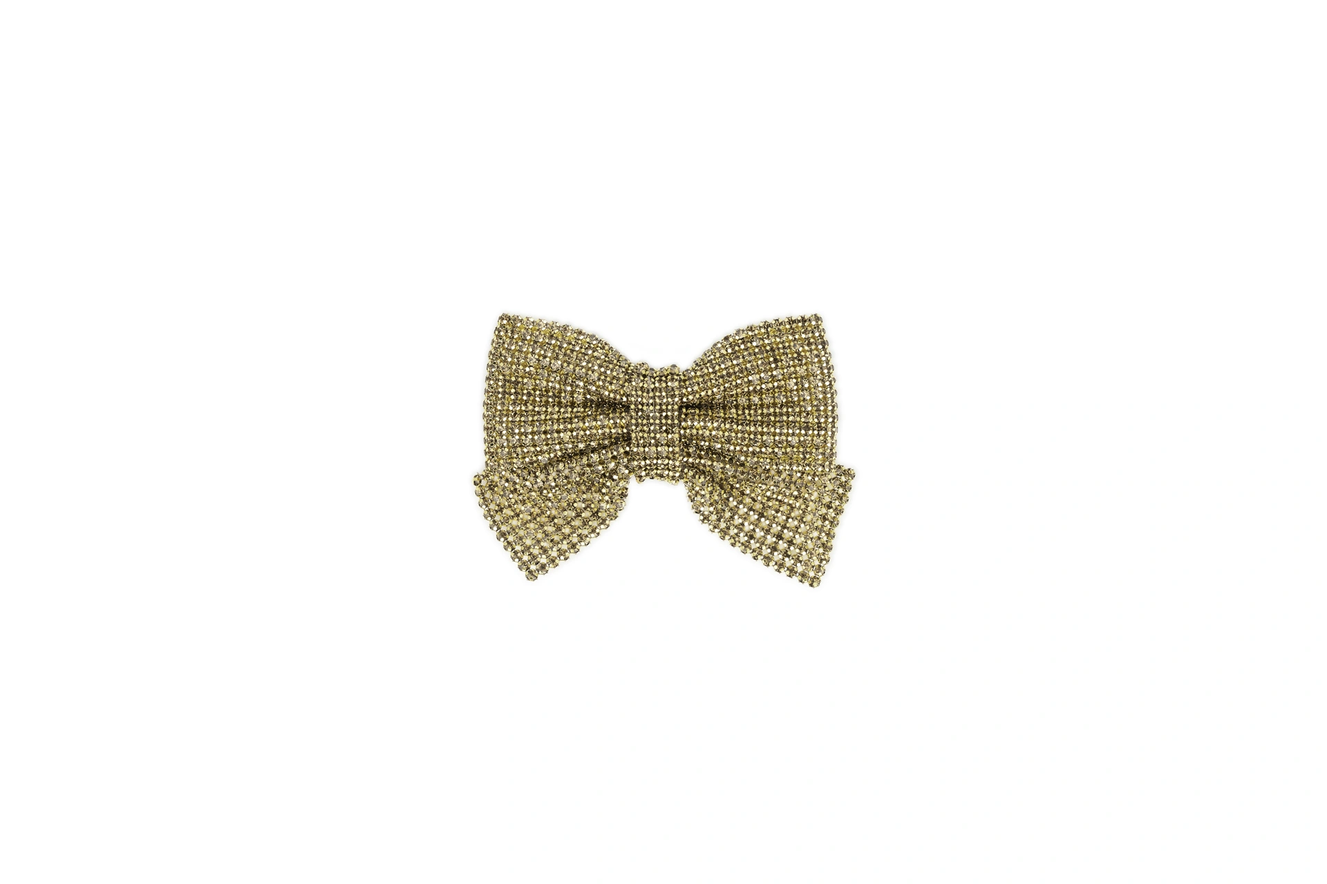Metal Mesh Bow with Rhinestone