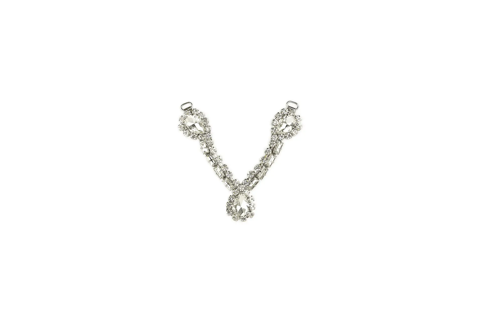 Jewel clamp with rhinestones