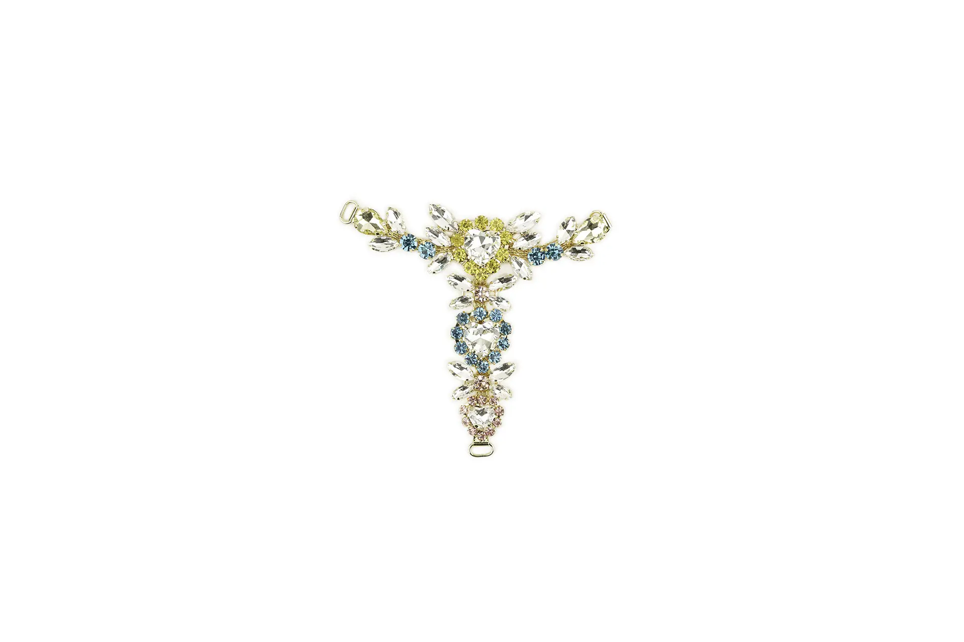 Jewel clamp with rhinestones