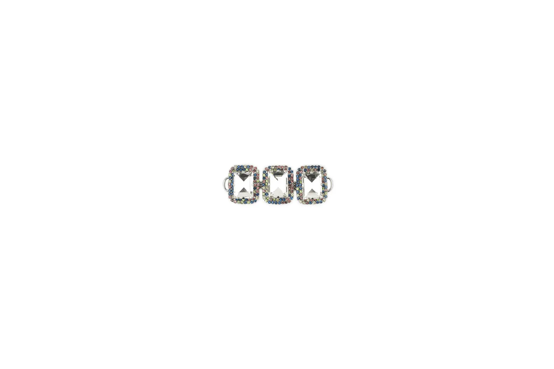 Jewel clamp with rhinestones