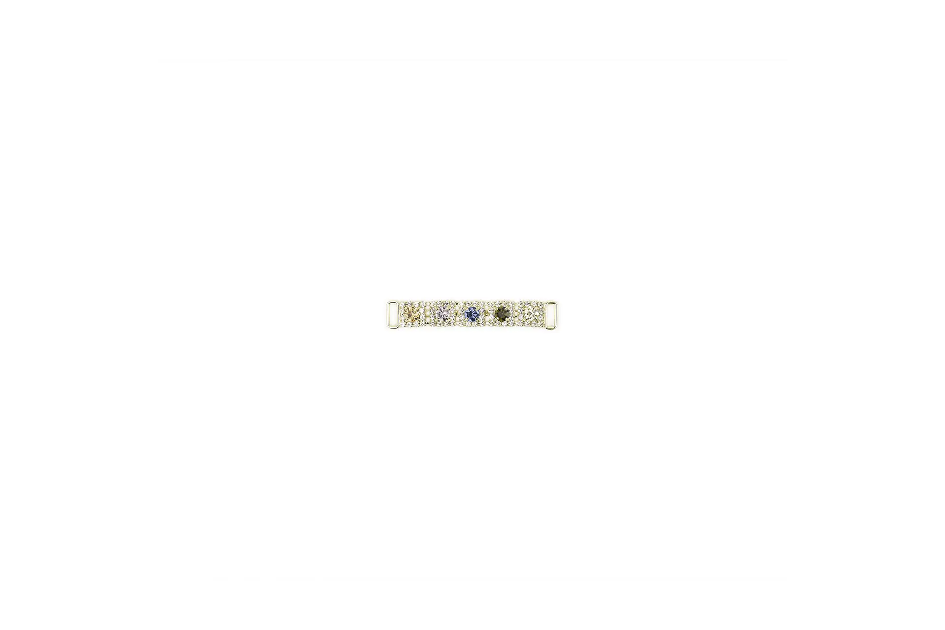 Morsetto gioiello con catena strass e pietre