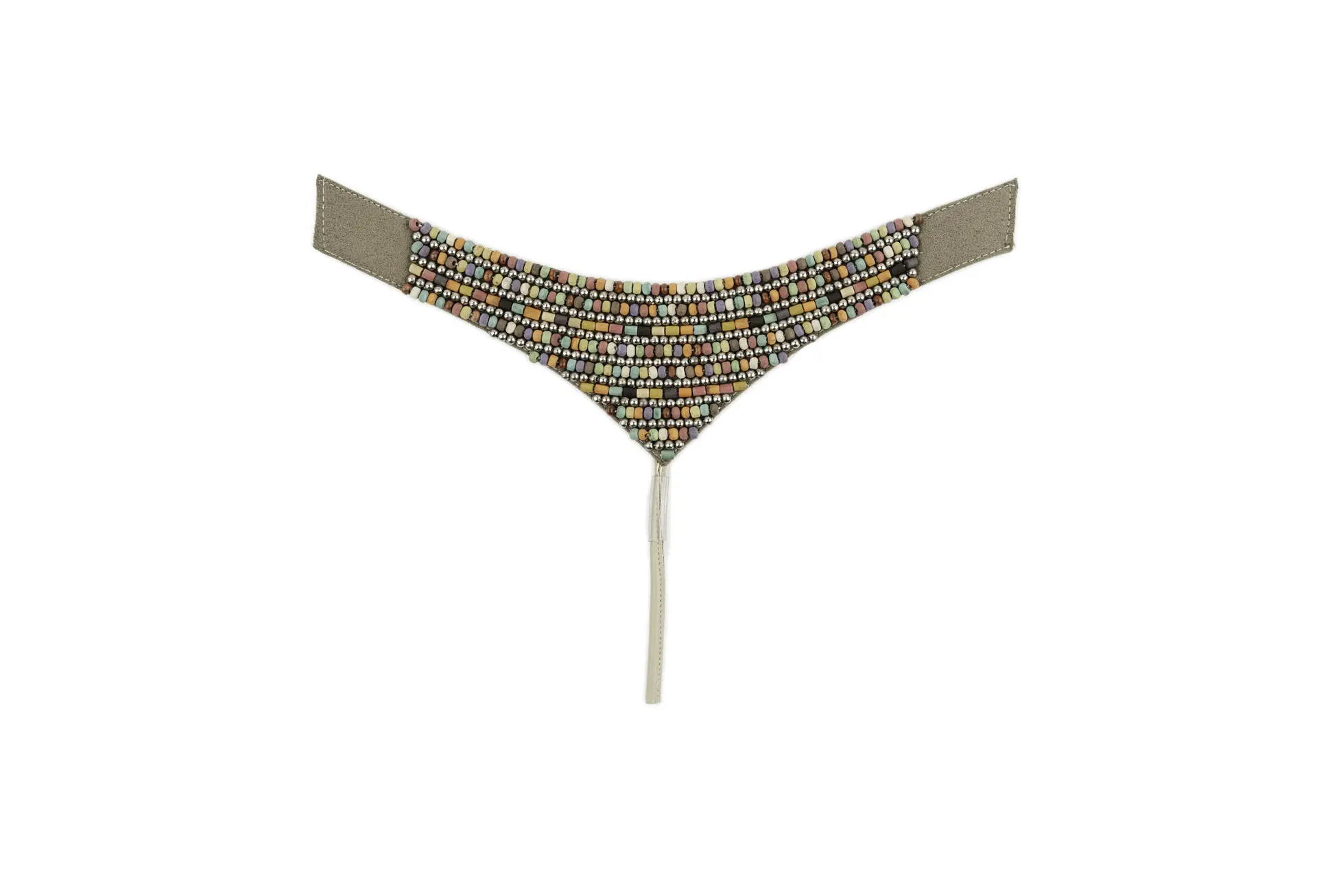 Upper with beads