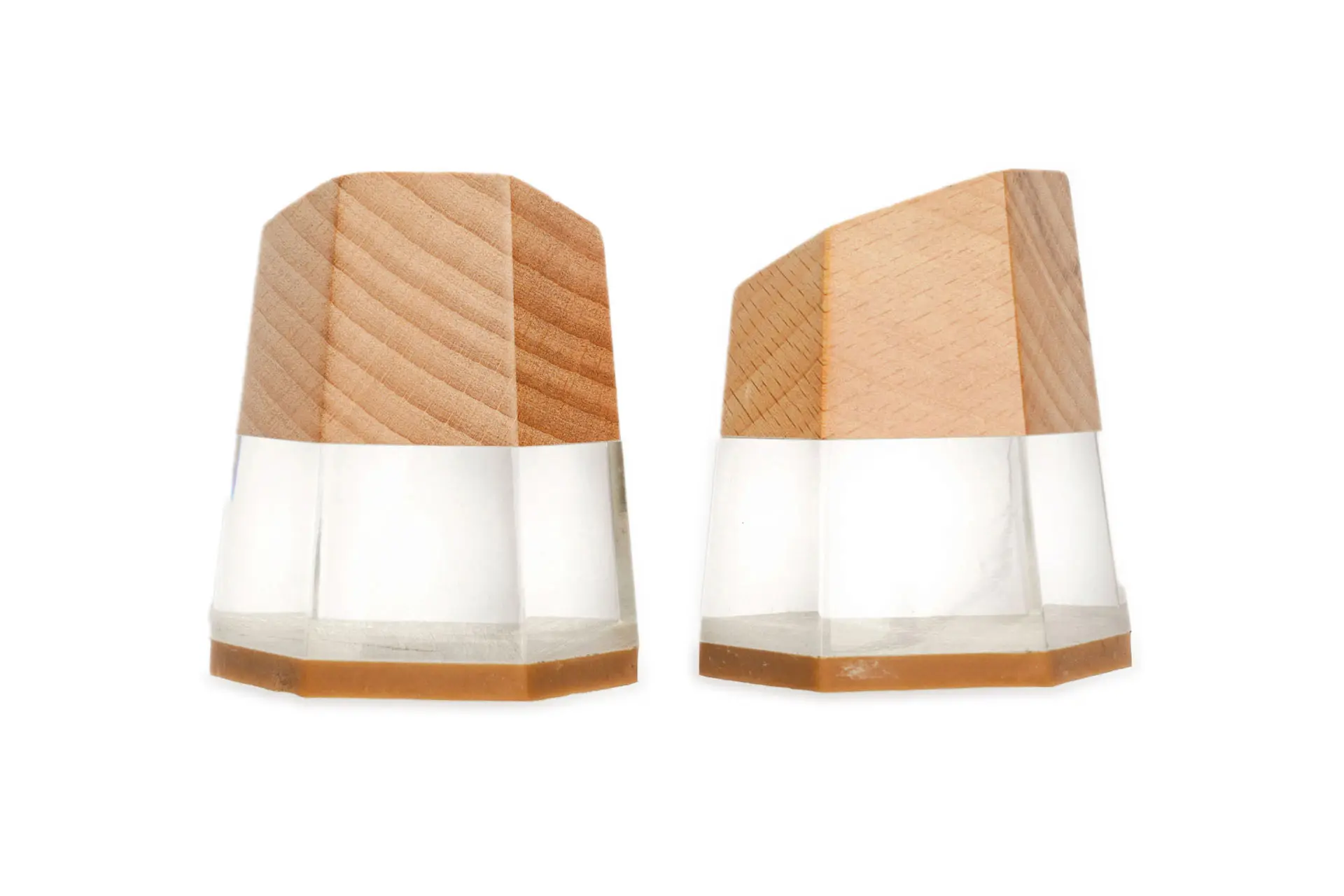 Wooden and Plexiglass heel