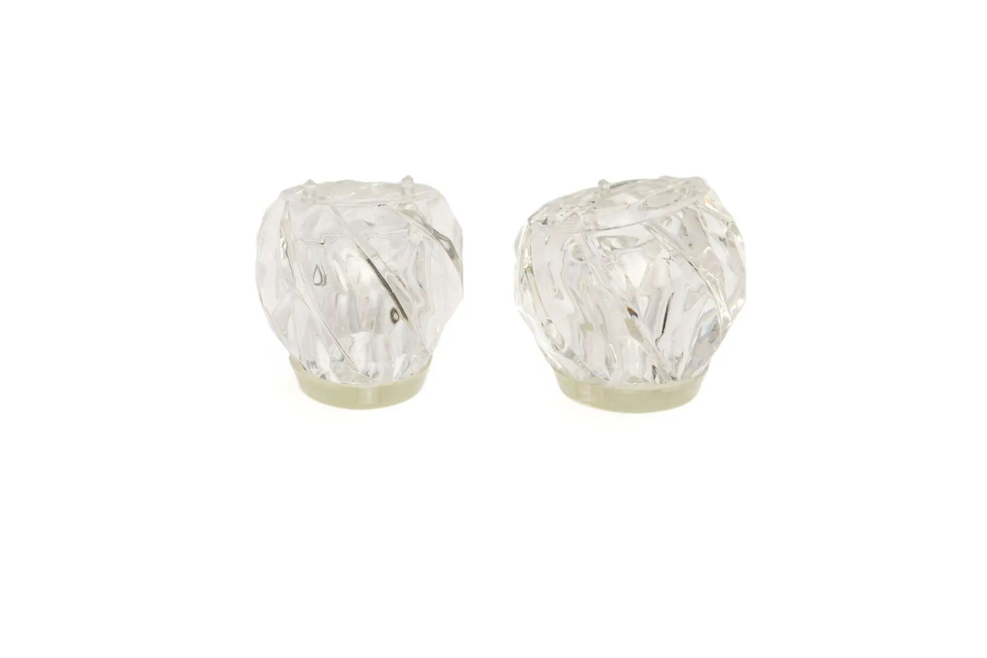 Transparent plastic heel